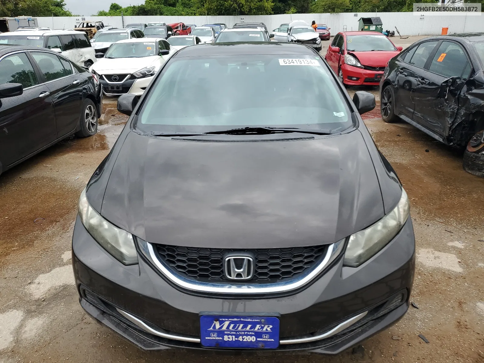 2013 Honda Civic Lx VIN: 2HGFB2E50DH583872 Lot: 63419134