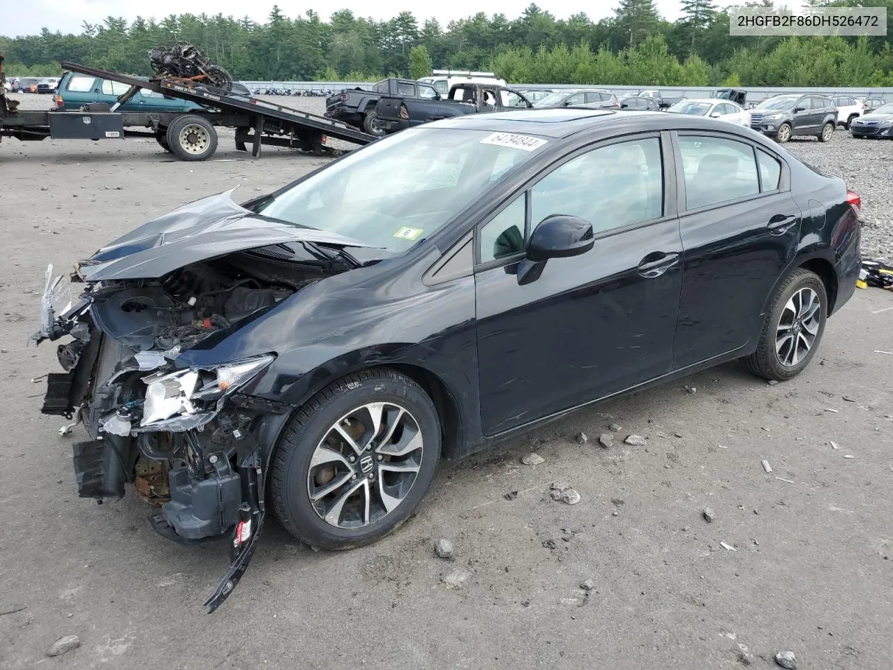 2HGFB2F86DH526472 2013 Honda Civic Ex