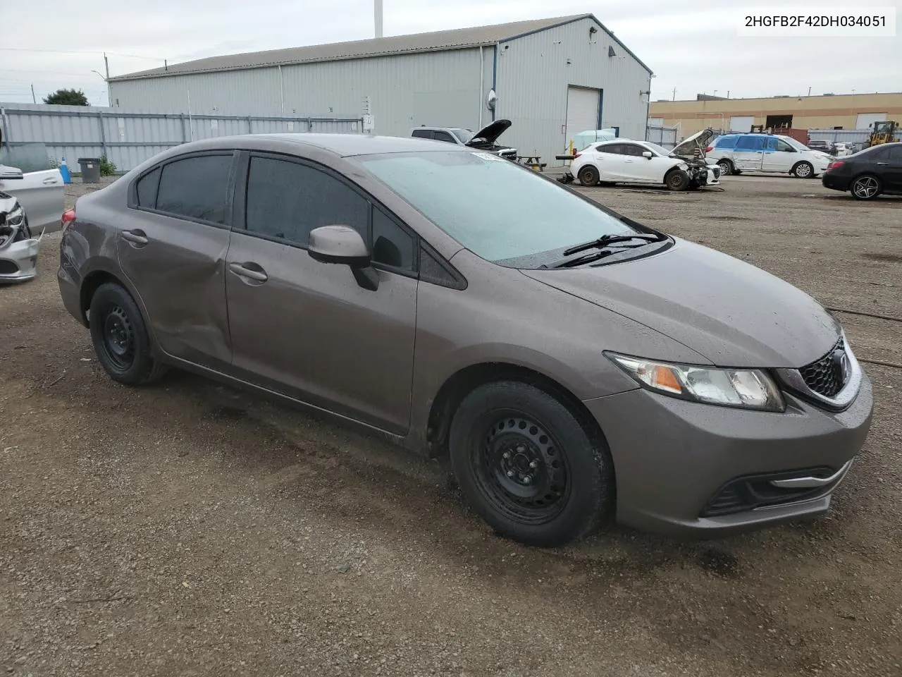 2013 Honda Civic Lx VIN: 2HGFB2F42DH034051 Lot: 65819344