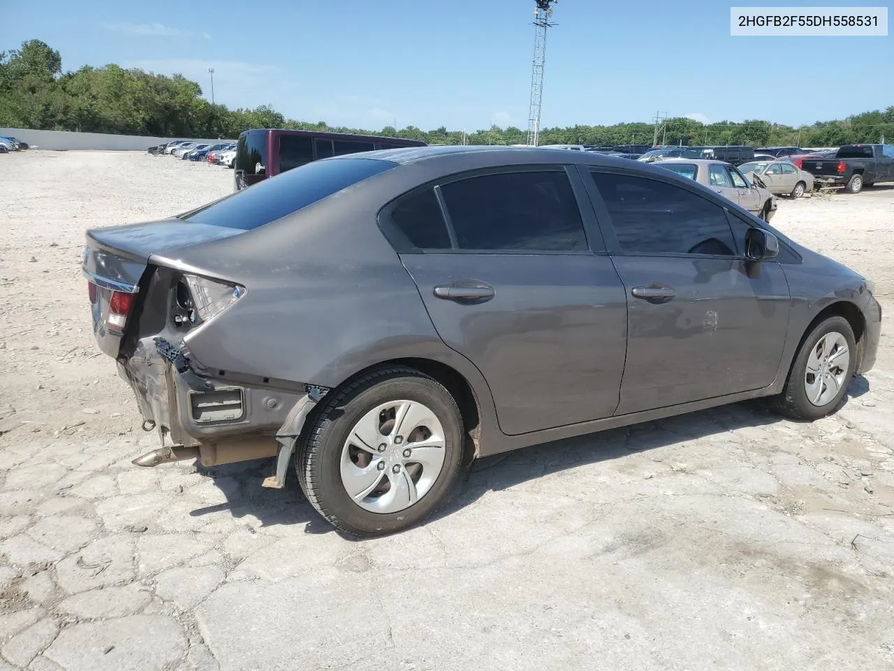 2013 Honda Civic Lx VIN: 2HGFB2F55DH558531 Lot: 67595594