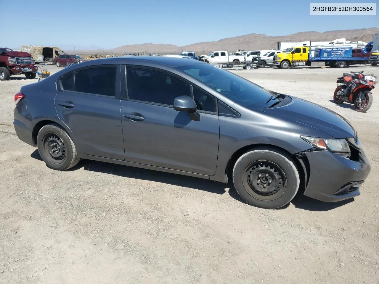 2013 Honda Civic Lx VIN: 2HGFB2F52DH300564 Lot: 67900244