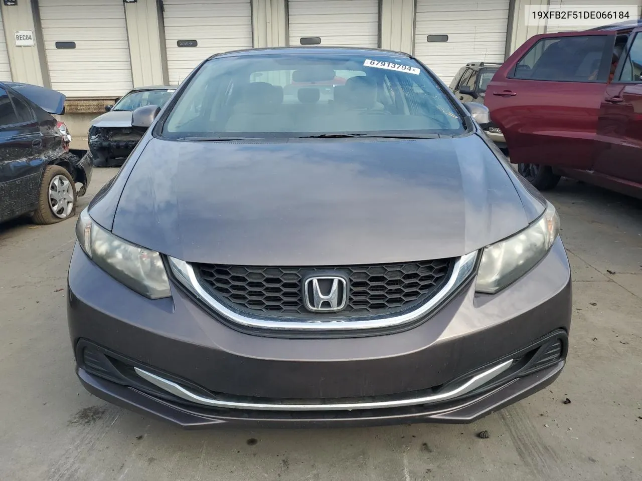 2013 Honda Civic Lx VIN: 19XFB2F51DE066184 Lot: 67913794