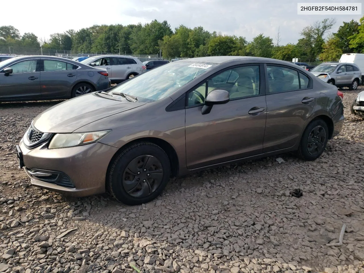 2013 Honda Civic Lx VIN: 2HGFB2F54DH584781 Lot: 68484914