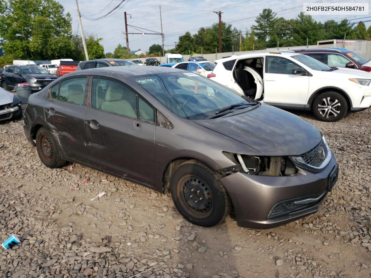 2013 Honda Civic Lx VIN: 2HGFB2F54DH584781 Lot: 68484914