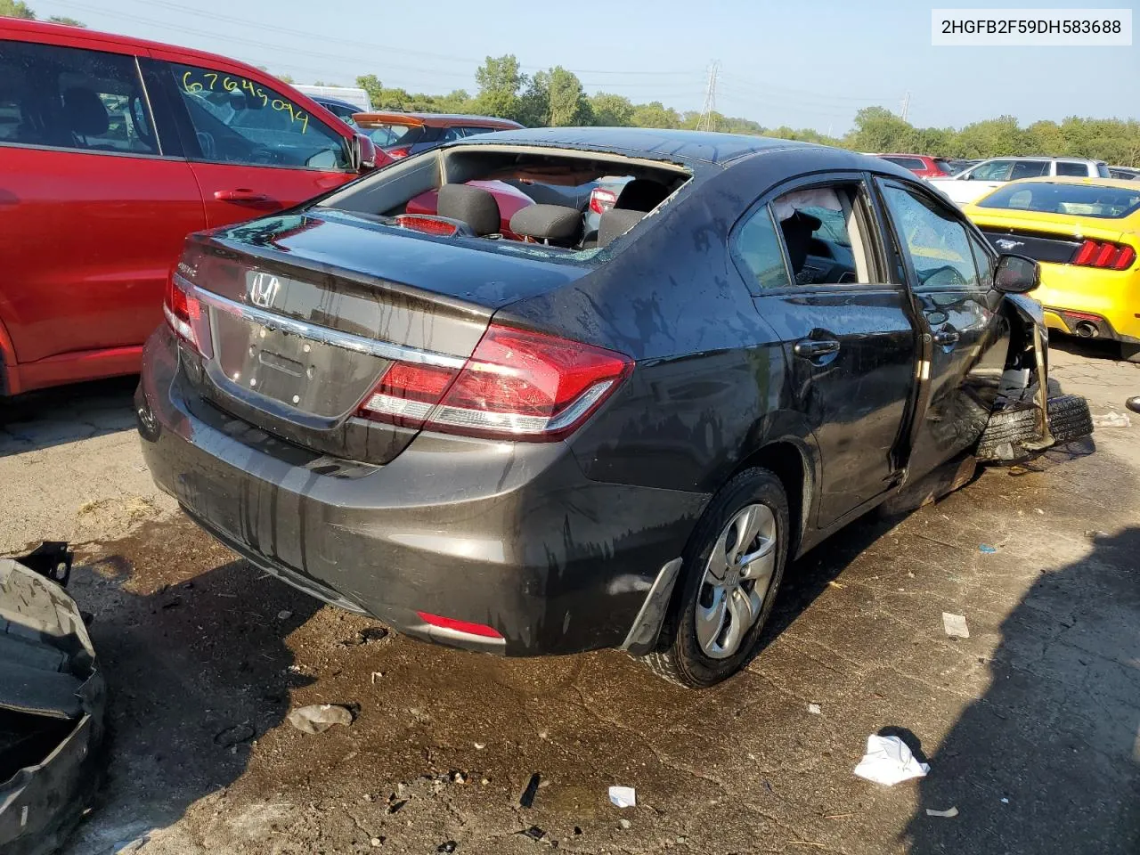 2013 Honda Civic Lx VIN: 2HGFB2F59DH583688 Lot: 68543444