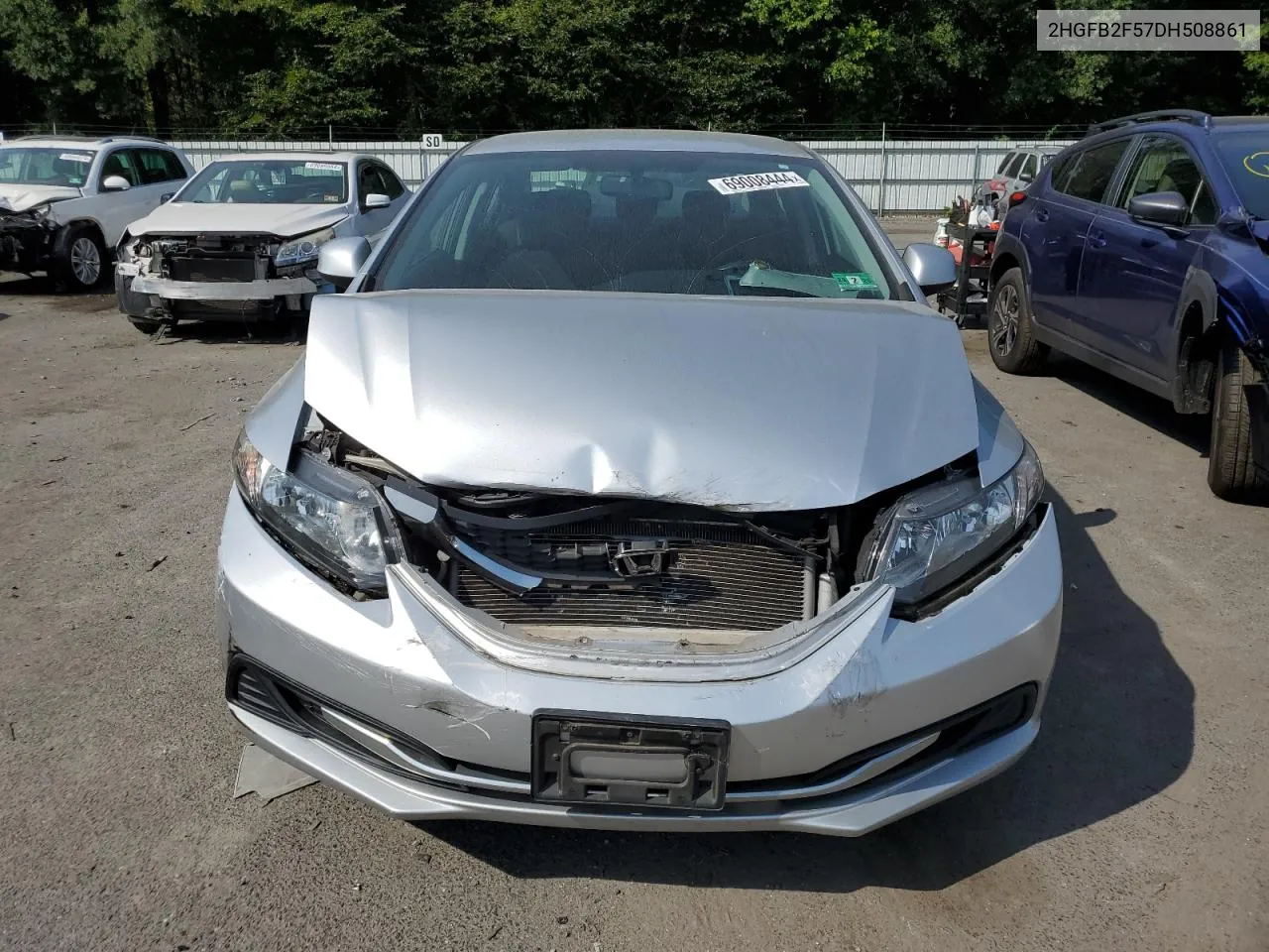 2013 Honda Civic Lx VIN: 2HGFB2F57DH508861 Lot: 69008444