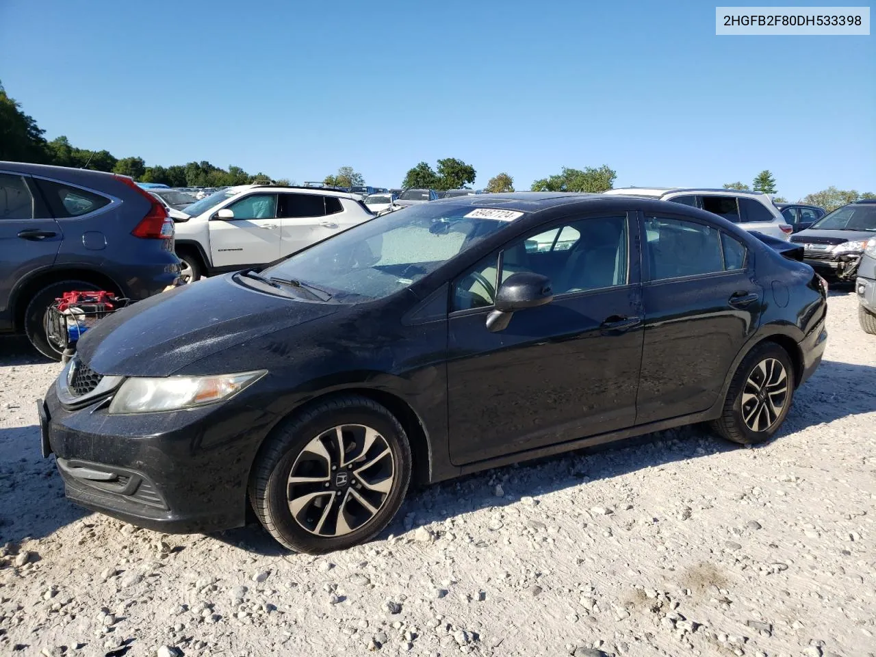 2013 Honda Civic Ex VIN: 2HGFB2F80DH533398 Lot: 69467724