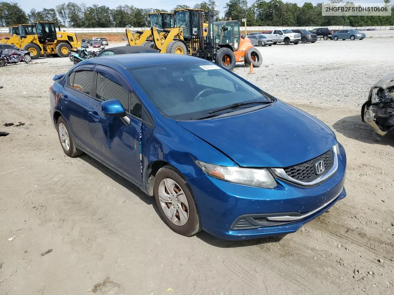 2013 Honda Civic Lx VIN: 2HGFB2F51DH510606 Lot: 69741474