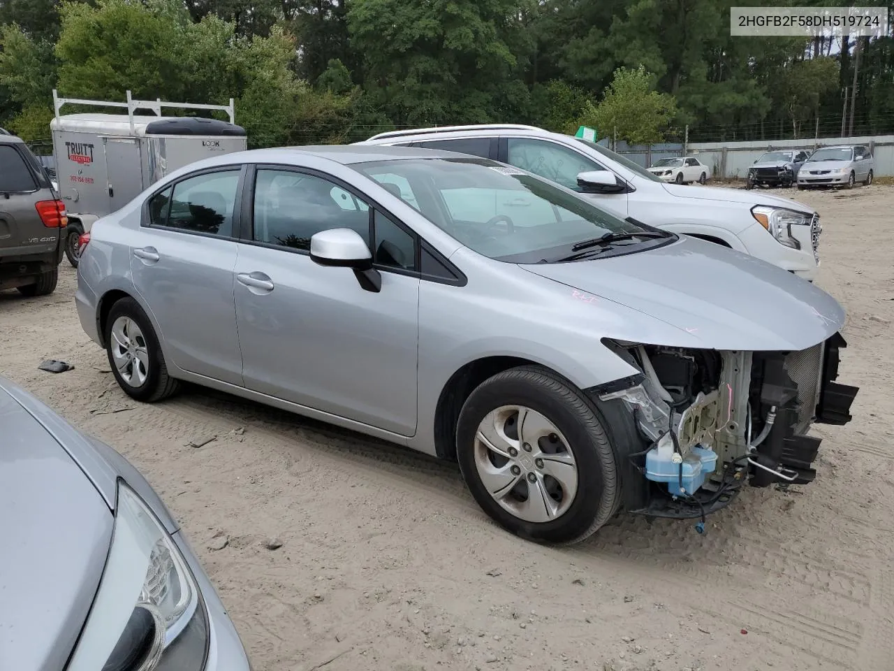 2013 Honda Civic Lx VIN: 2HGFB2F58DH519724 Lot: 70503594