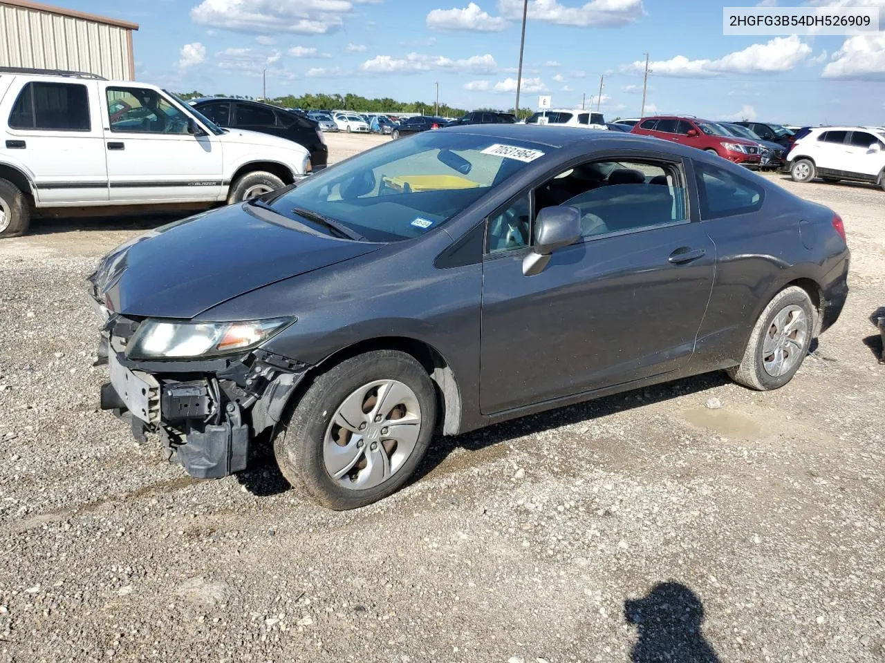 2013 Honda Civic Lx VIN: 2HGFG3B54DH526909 Lot: 70531964