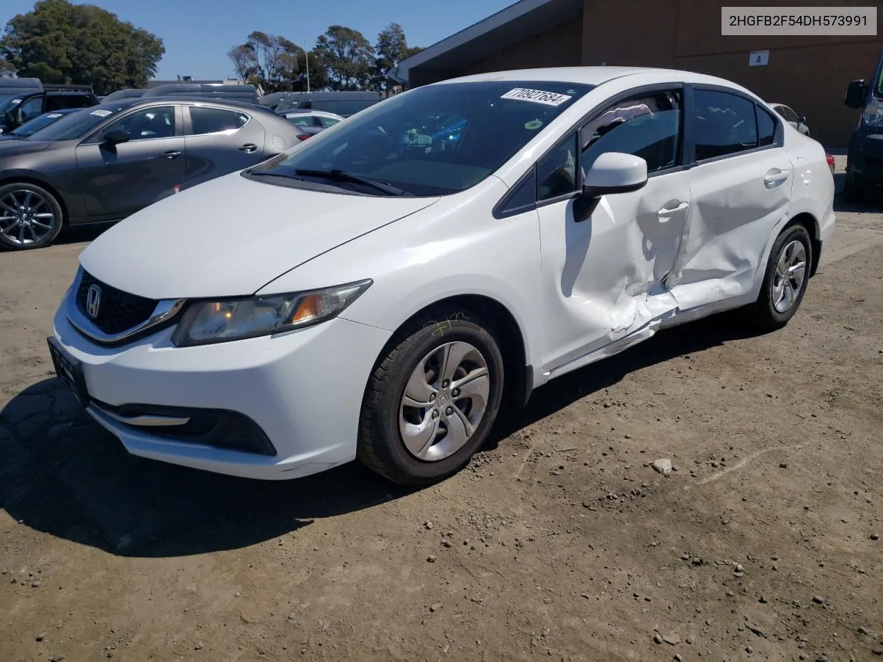 2013 Honda Civic Lx VIN: 2HGFB2F54DH573991 Lot: 70927684