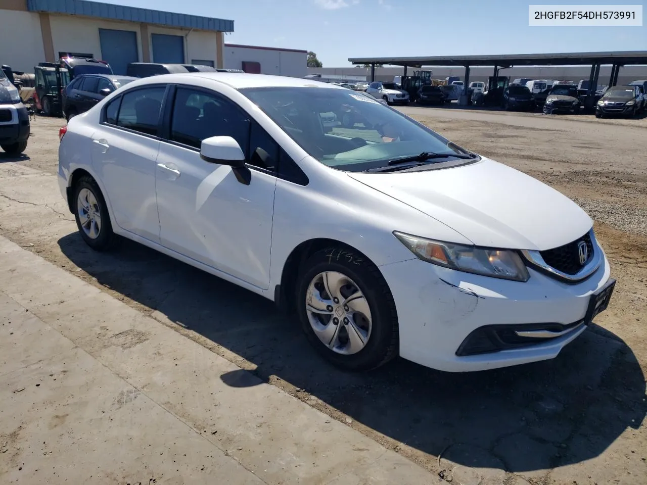 2013 Honda Civic Lx VIN: 2HGFB2F54DH573991 Lot: 70927684