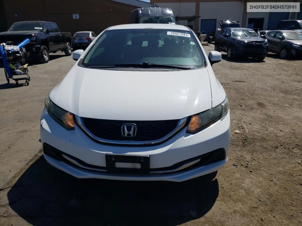 2013 Honda Civic Lx VIN: 2HGFB2F54DH573991 Lot: 70927684