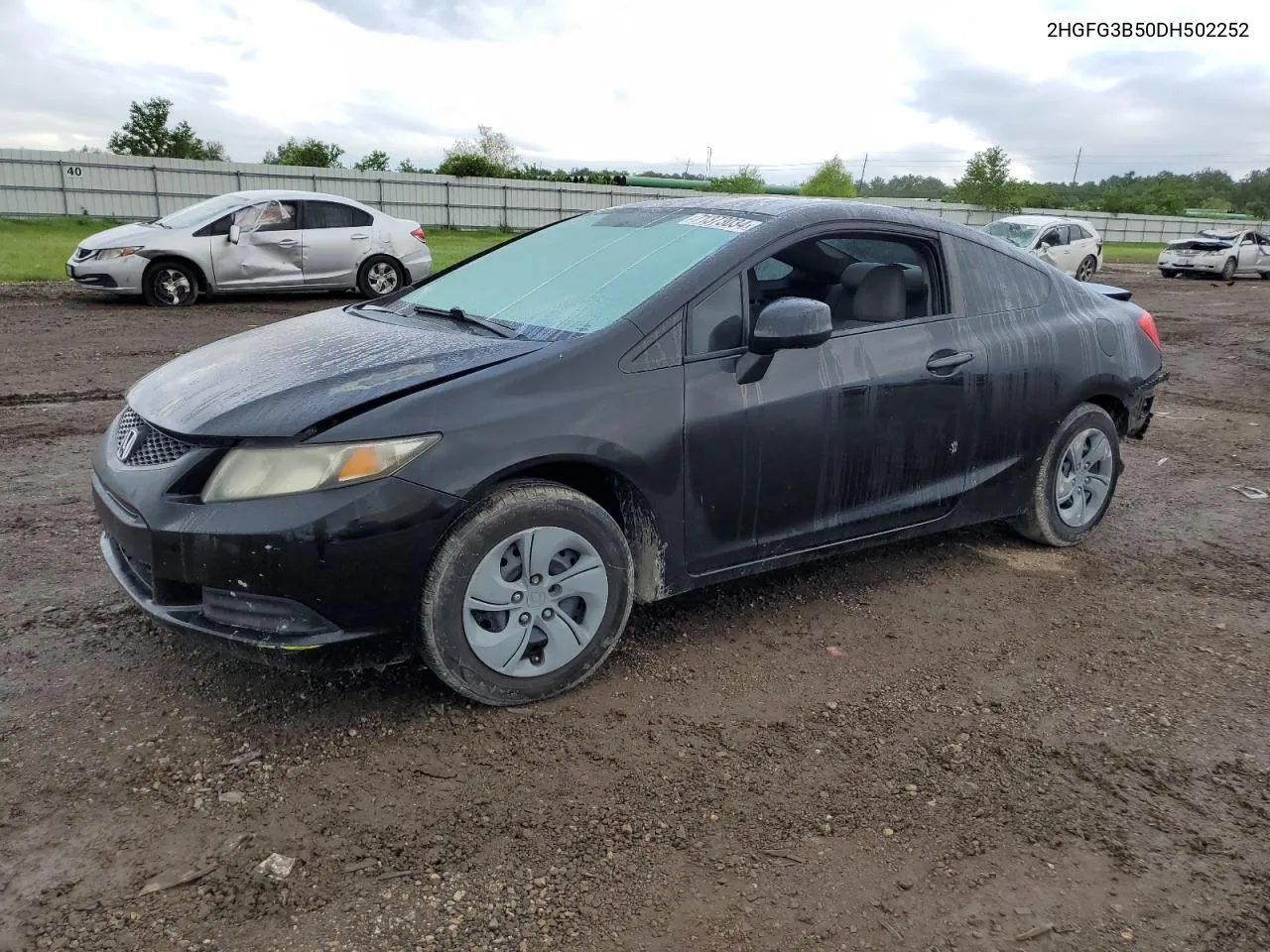 2013 Honda Civic Lx VIN: 2HGFG3B50DH502252 Lot: 71373034