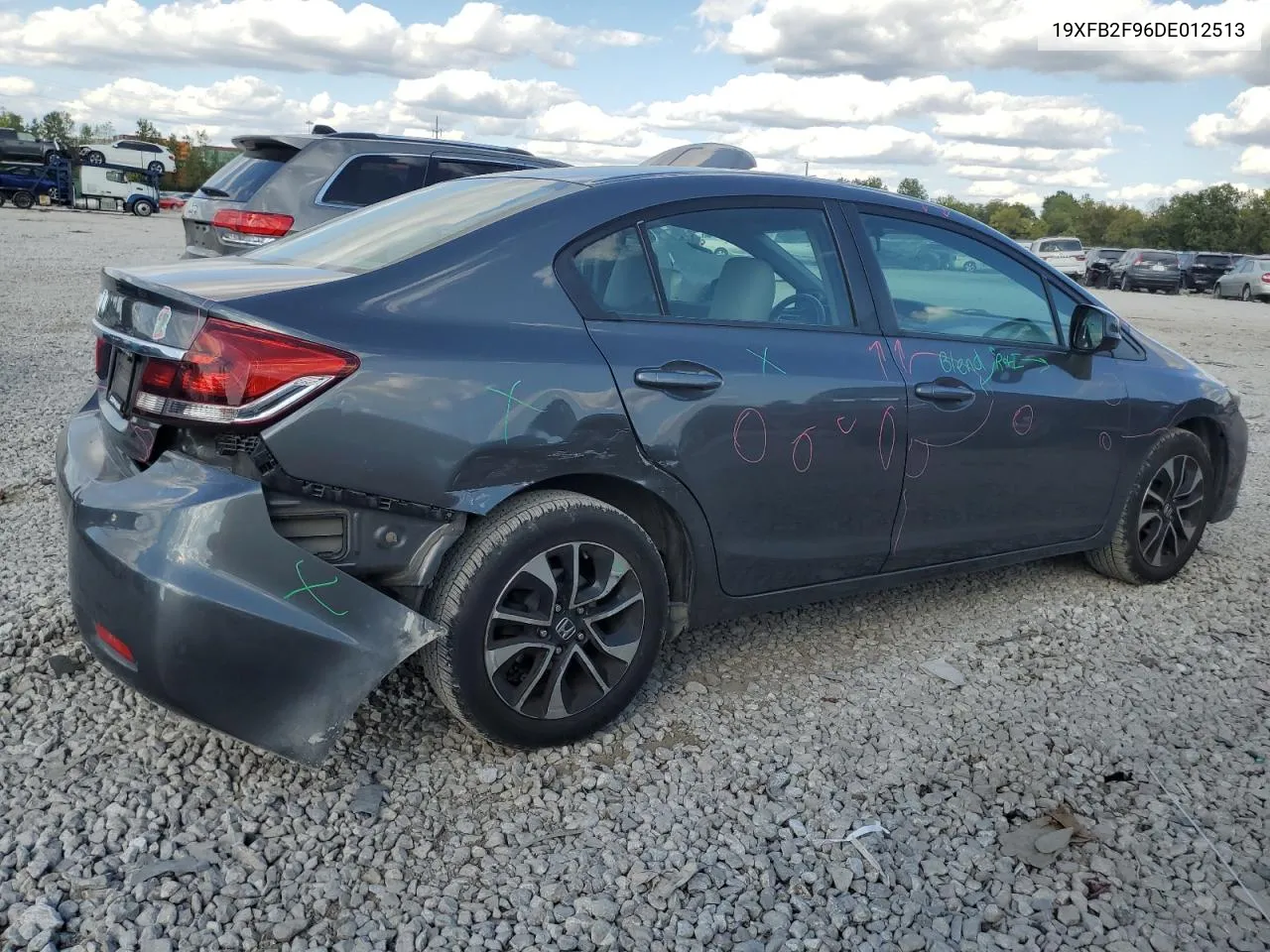 2013 Honda Civic Exl VIN: 19XFB2F96DE012513 Lot: 71724204