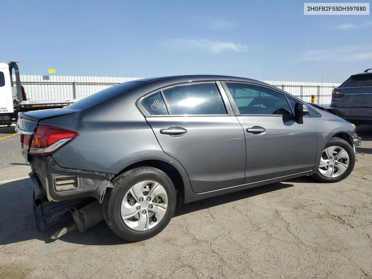 2013 Honda Civic Lx VIN: 2HGFB2F55DH597880 Lot: 71873164