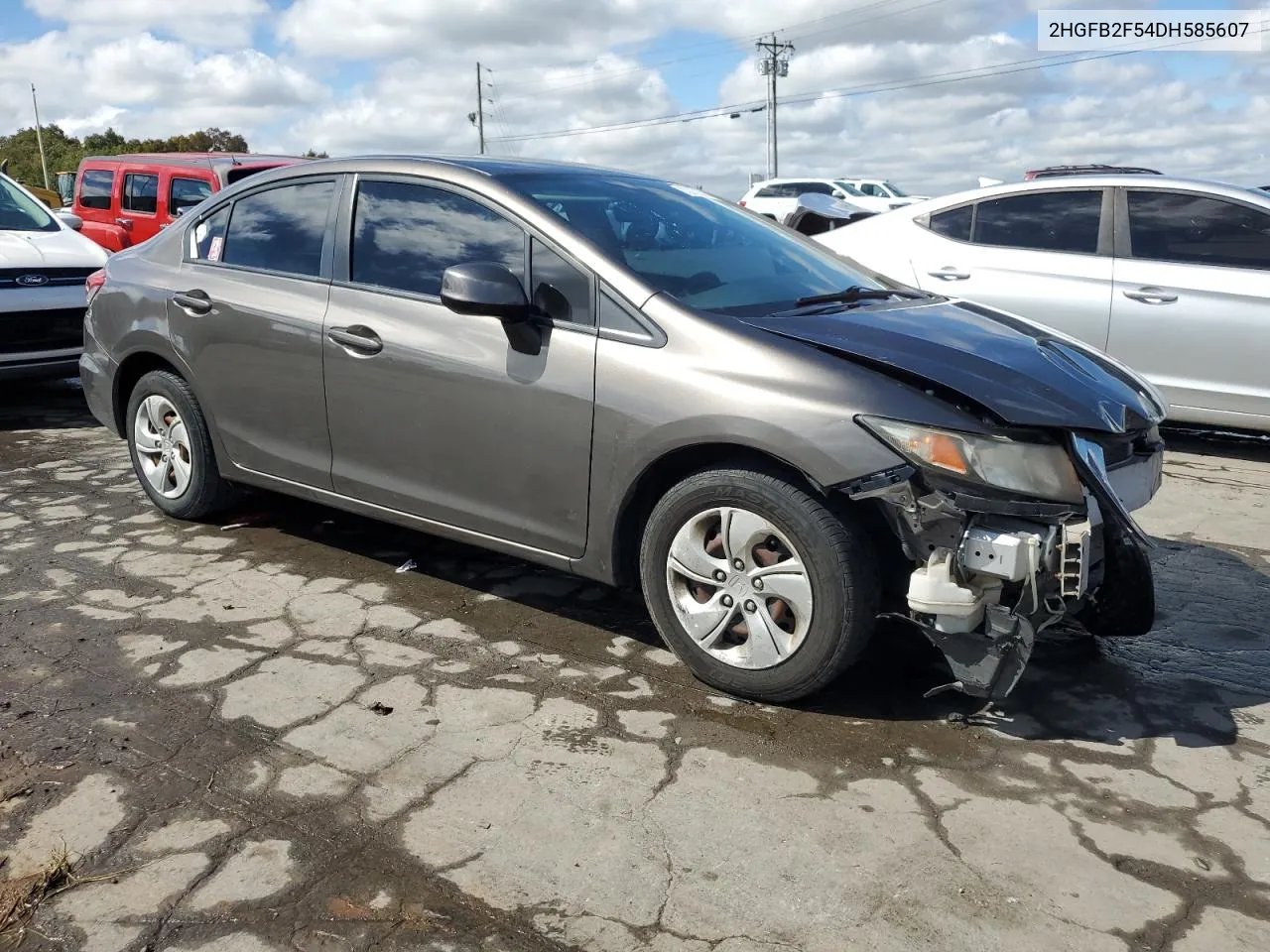 2013 Honda Civic Lx VIN: 2HGFB2F54DH585607 Lot: 72252364