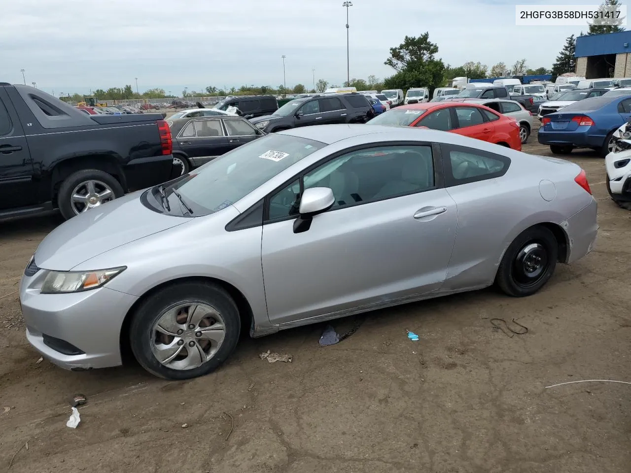 2013 Honda Civic Lx VIN: 2HGFG3B58DH531417 Lot: 73167924