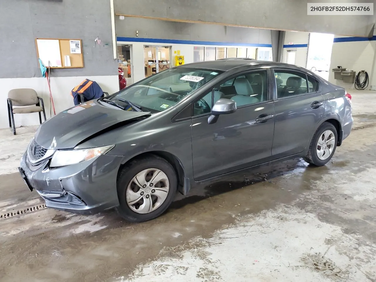 2013 Honda Civic Lx VIN: 2HGFB2F52DH574766 Lot: 73206394