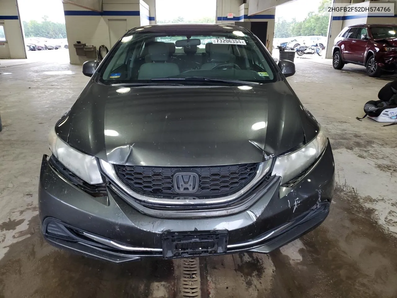 2013 Honda Civic Lx VIN: 2HGFB2F52DH574766 Lot: 73206394