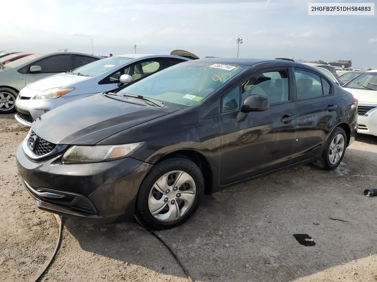 2013 Honda Civic Lx VIN: 2HGFB2F51DH584883 Lot: 73667744