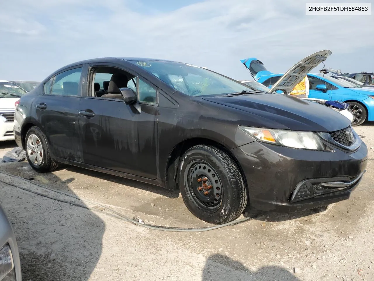 2013 Honda Civic Lx VIN: 2HGFB2F51DH584883 Lot: 73667744