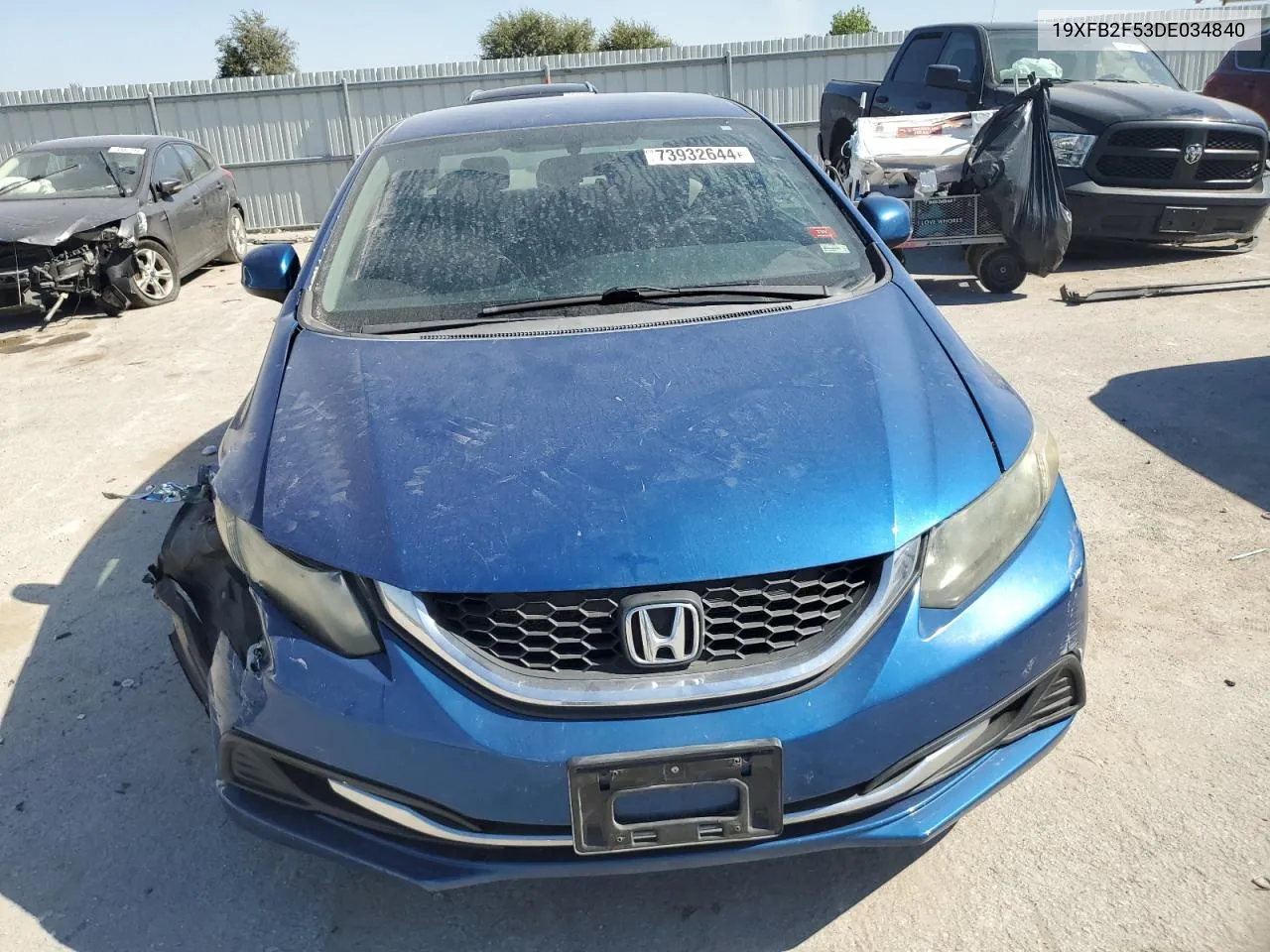 2013 Honda Civic Lx VIN: 19XFB2F53DE034840 Lot: 73932644