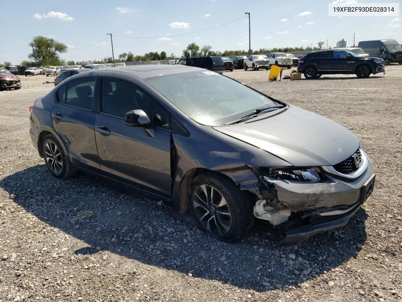 2013 Honda Civic Exl VIN: 19XFB2F93DE028314 Lot: 74240604