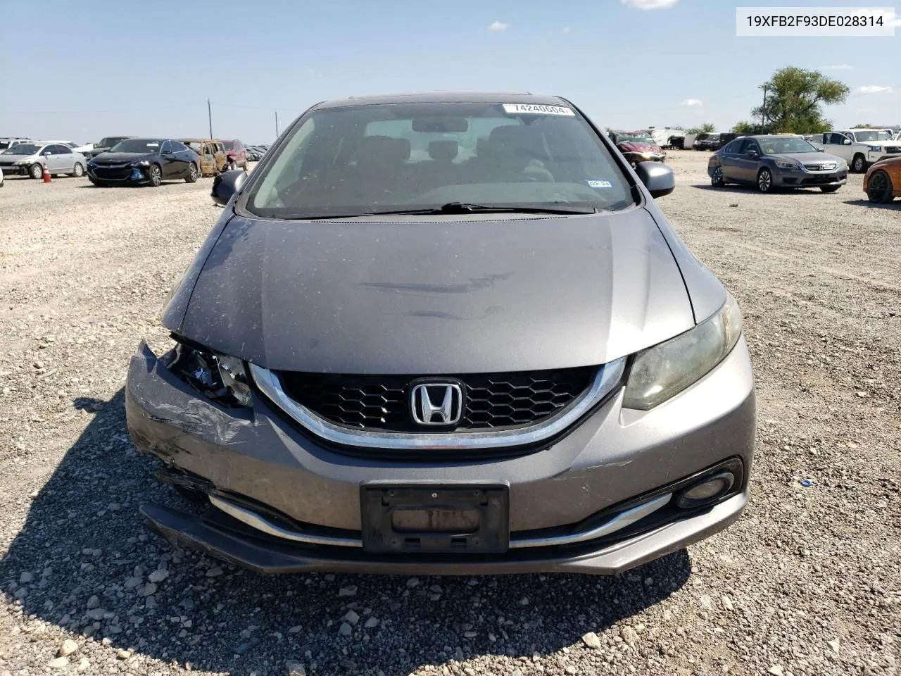 2013 Honda Civic Exl VIN: 19XFB2F93DE028314 Lot: 74240604