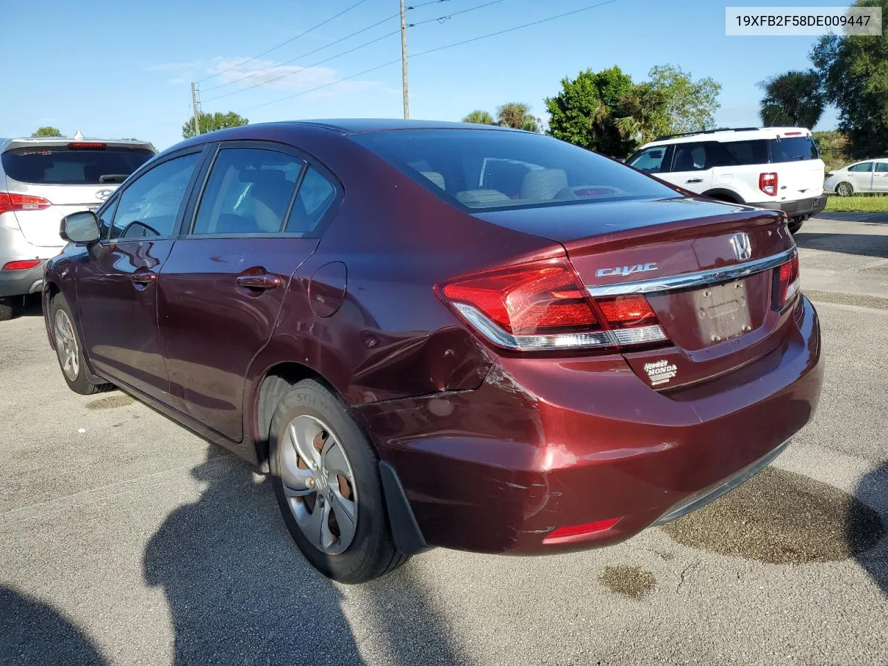 2013 Honda Civic Lx VIN: 19XFB2F58DE009447 Lot: 74392754