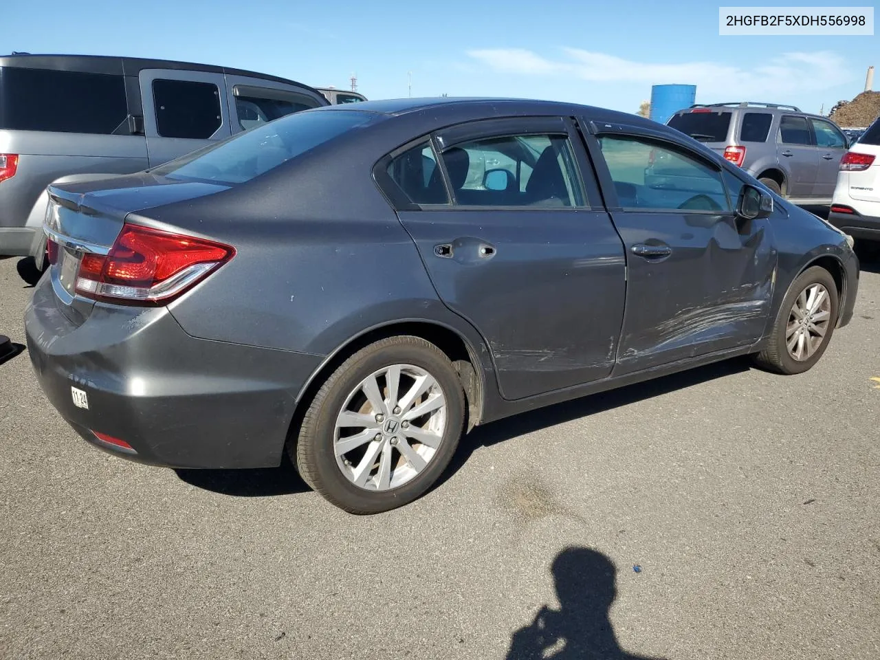 2013 Honda Civic Lx VIN: 2HGFB2F5XDH556998 Lot: 74582214