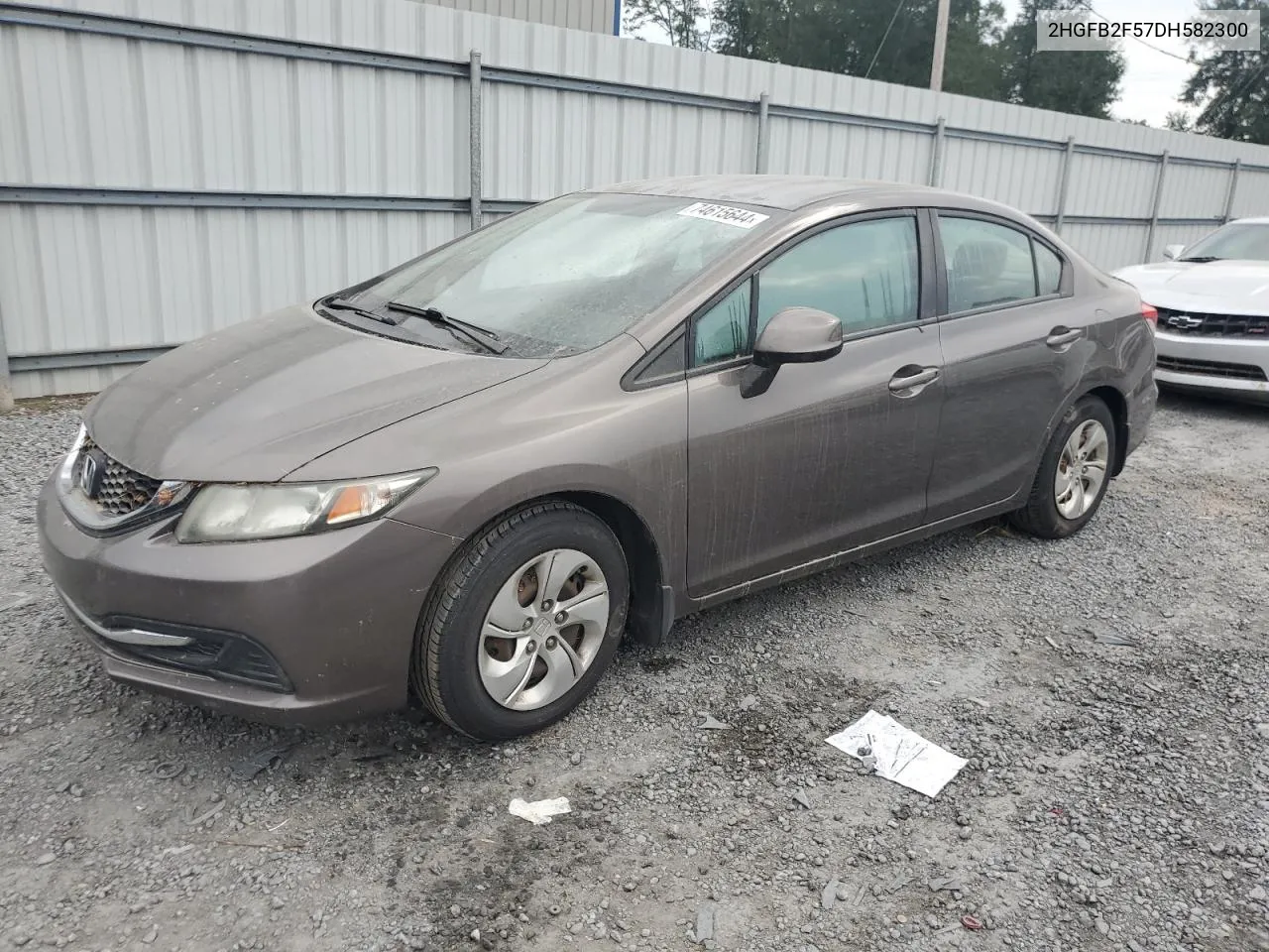 2013 Honda Civic Lx VIN: 2HGFB2F57DH582300 Lot: 74615644