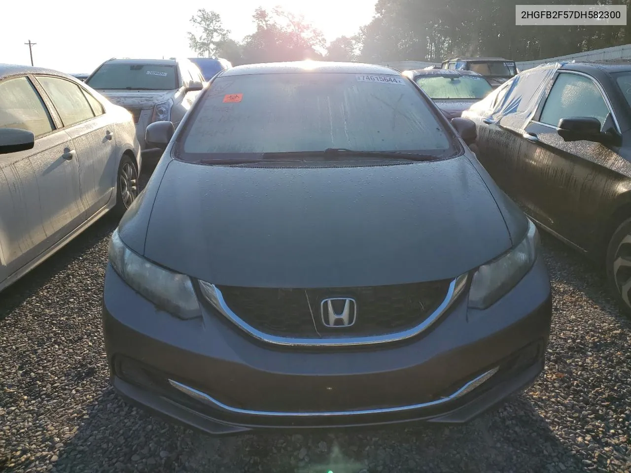 2013 Honda Civic Lx VIN: 2HGFB2F57DH582300 Lot: 74615644