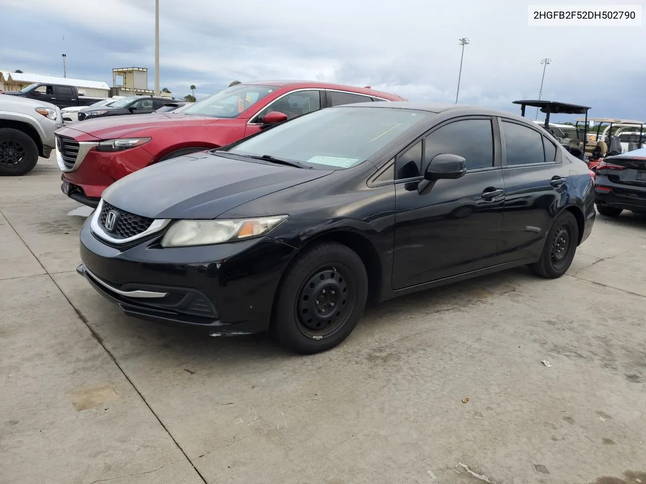 2013 Honda Civic Lx VIN: 2HGFB2F52DH502790 Lot: 74629014