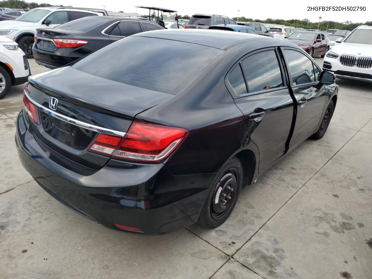 2013 Honda Civic Lx VIN: 2HGFB2F52DH502790 Lot: 74629014