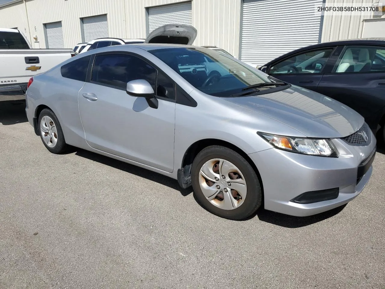 2013 Honda Civic Lx VIN: 2HGFG3B58DH531708 Lot: 74634134