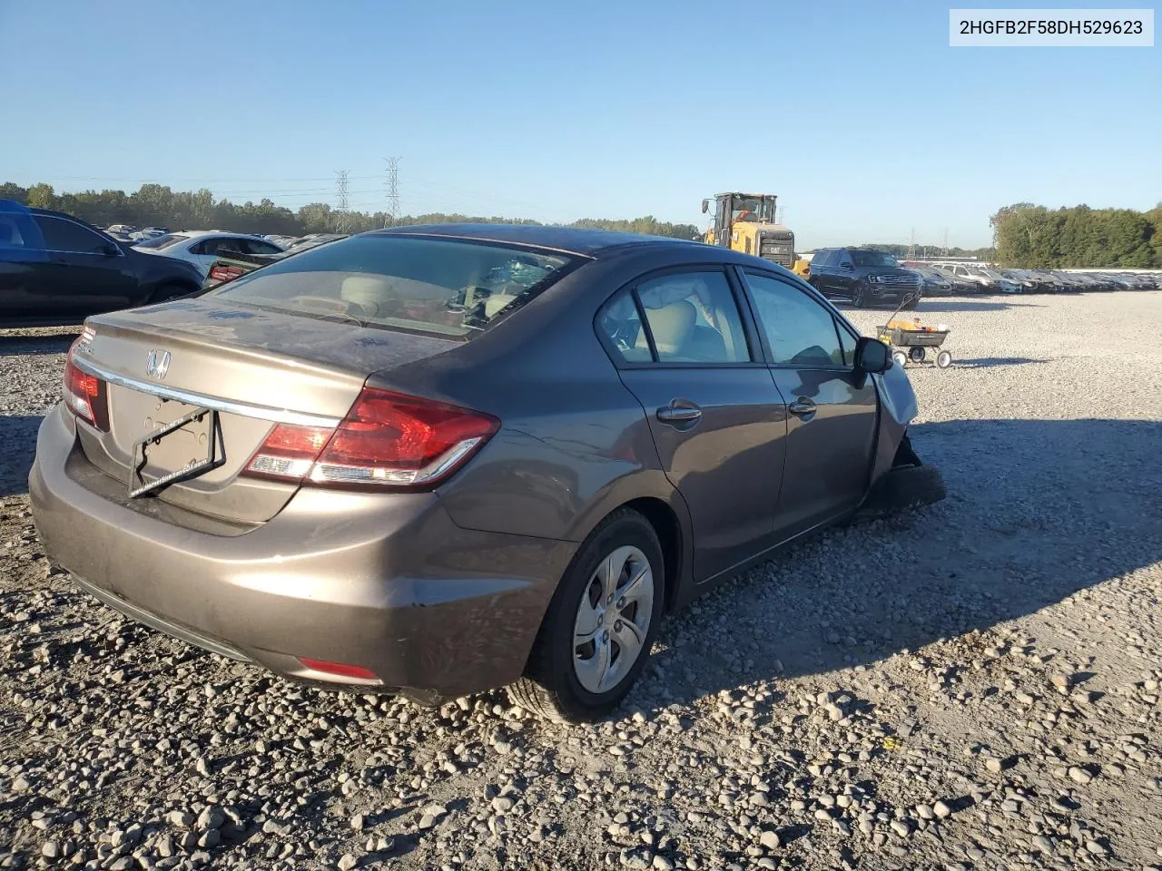 2013 Honda Civic Lx VIN: 2HGFB2F58DH529623 Lot: 74835124