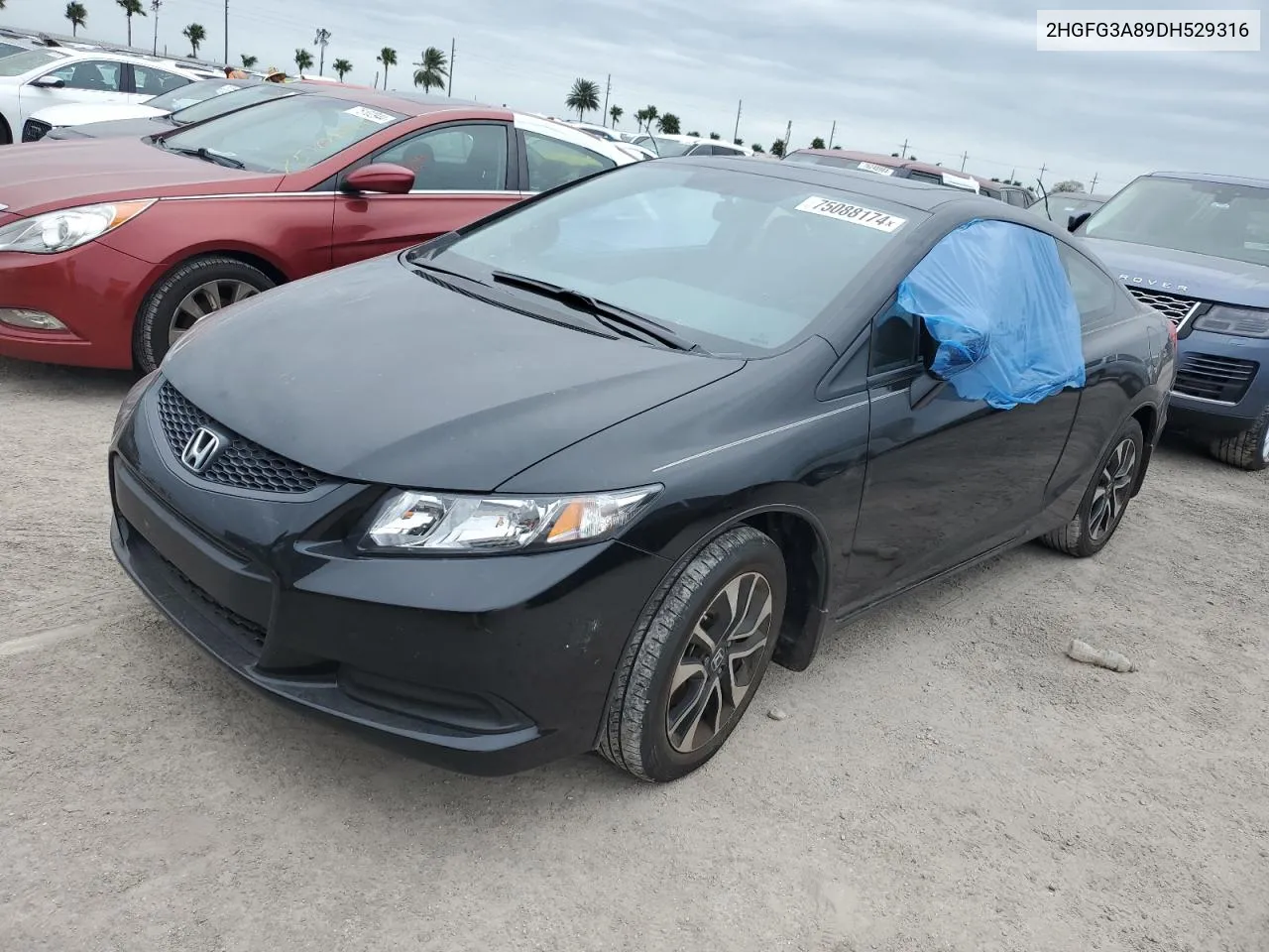 2013 Honda Civic Ex VIN: 2HGFG3A89DH529316 Lot: 75088174