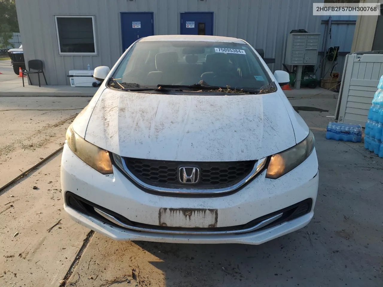 2013 Honda Civic Lx VIN: 2HGFB2F57DH300768 Lot: 75095384