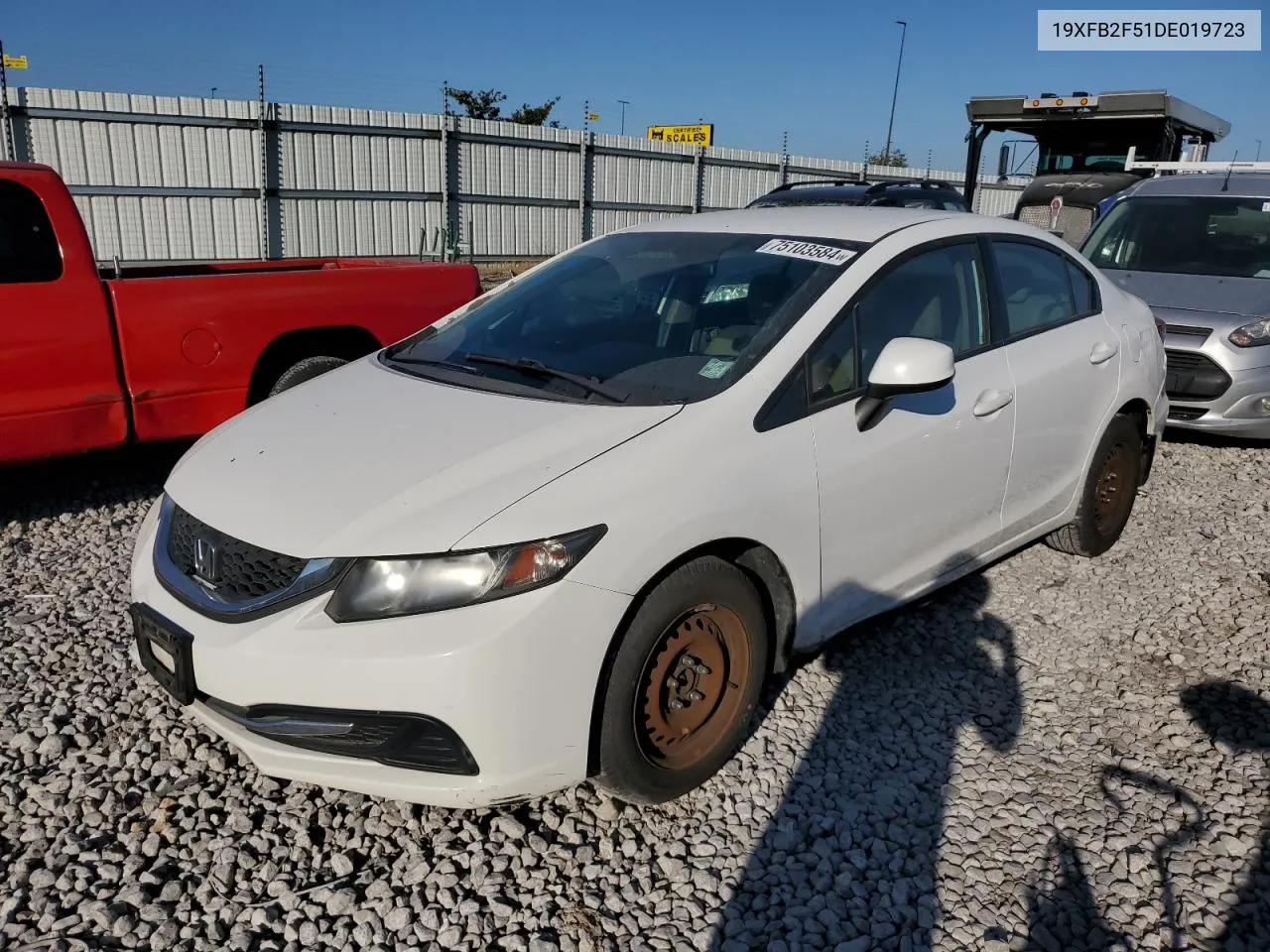 2013 Honda Civic Lx VIN: 19XFB2F51DE019723 Lot: 75103584