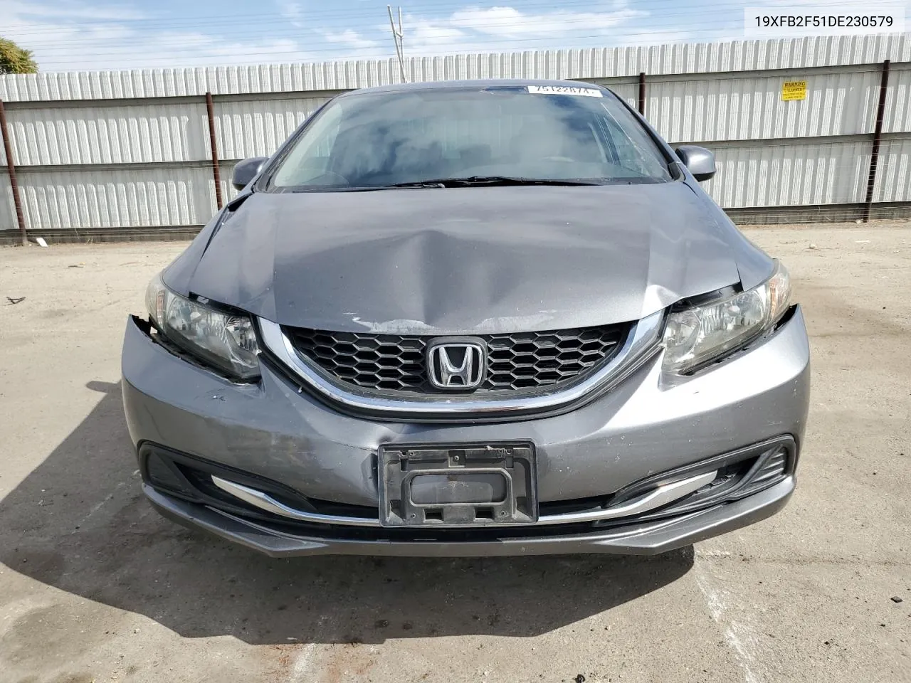 2013 Honda Civic Lx VIN: 19XFB2F51DE230579 Lot: 75122874