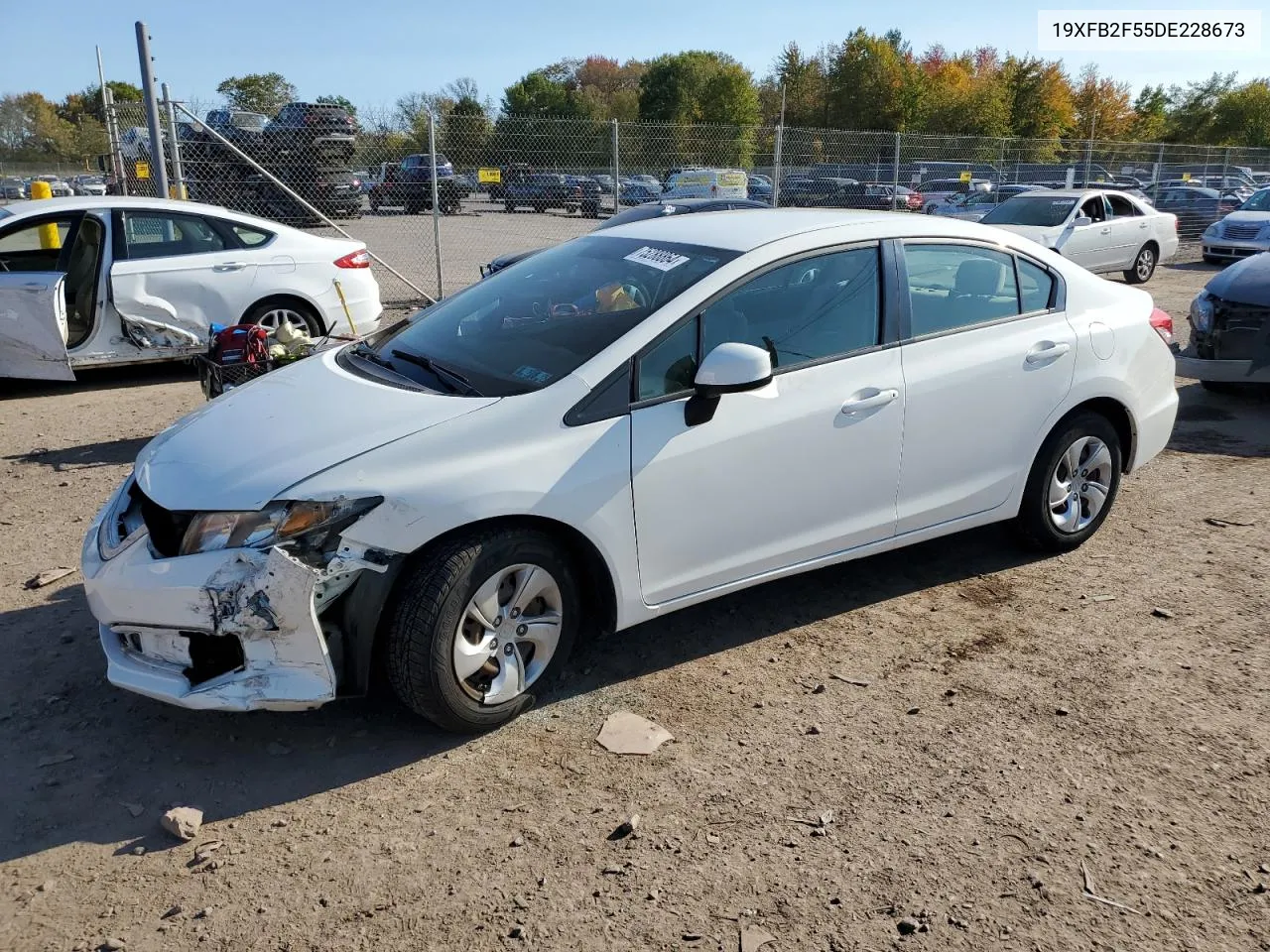 2013 Honda Civic Lx VIN: 19XFB2F55DE228673 Lot: 75288864