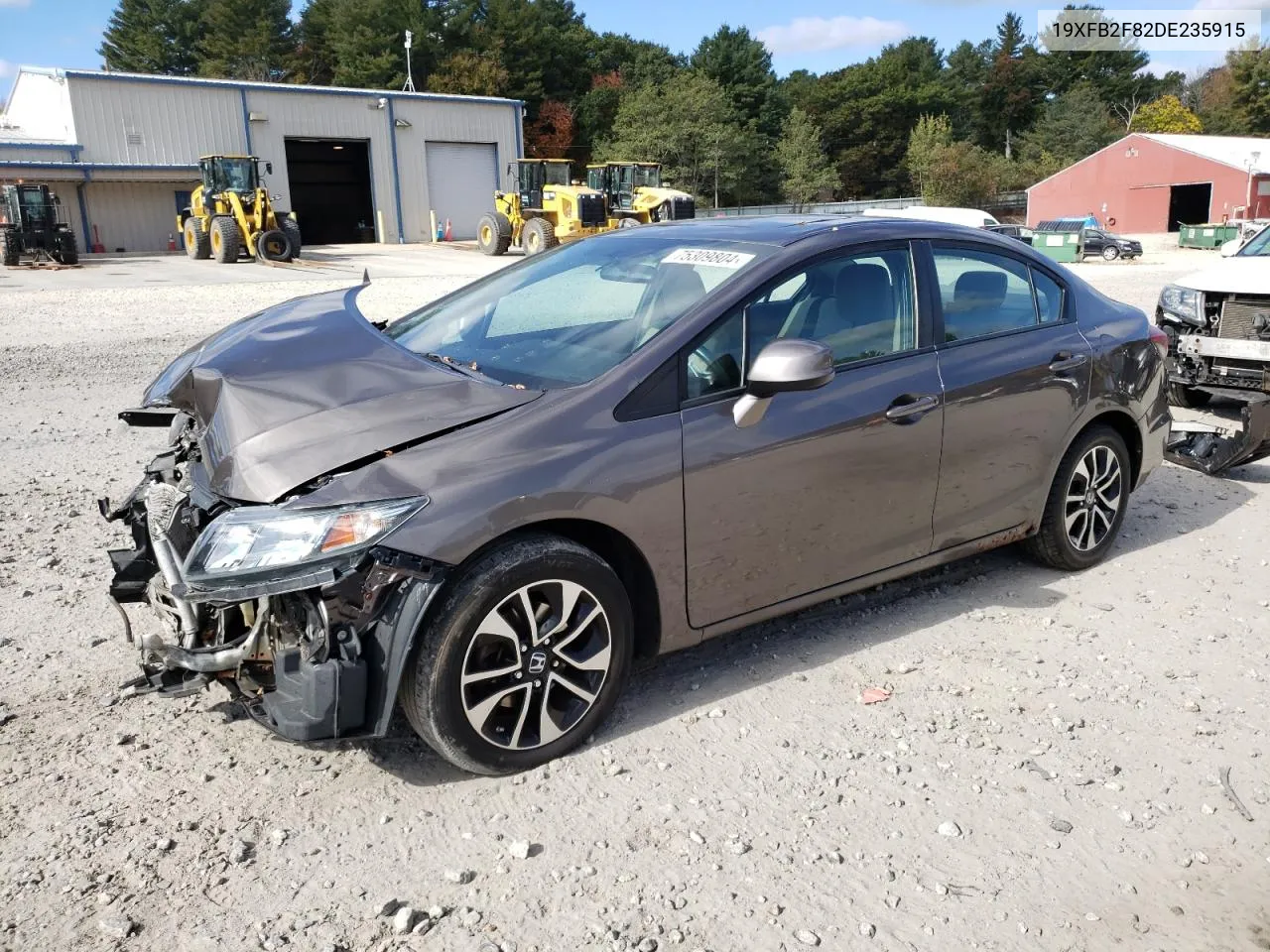 2013 Honda Civic Ex VIN: 19XFB2F82DE235915 Lot: 75309804