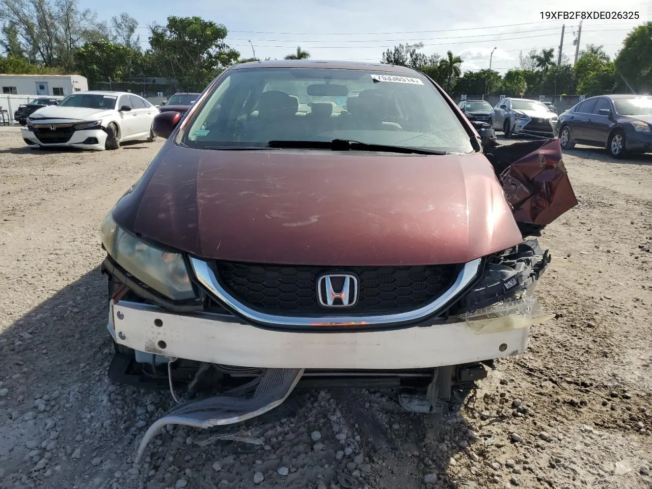 2013 Honda Civic Ex VIN: 19XFB2F8XDE026325 Lot: 75336514