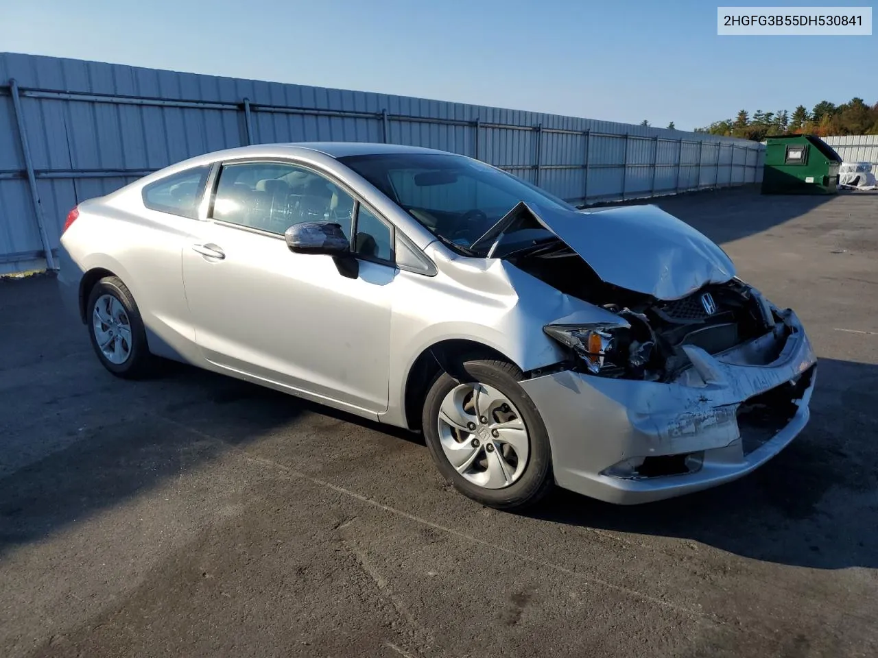 2013 Honda Civic Lx VIN: 2HGFG3B55DH530841 Lot: 75656494