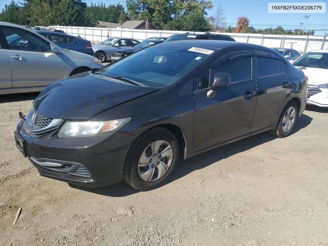 2013 Honda Civic Lx VIN: 19XFB2F5XDE206779 Lot: 75666034