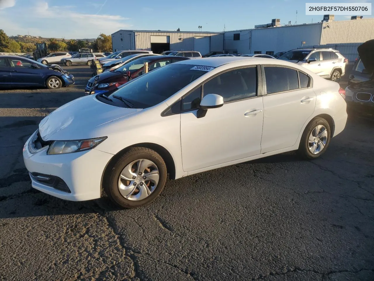 2HGFB2F57DH550706 2013 Honda Civic Lx