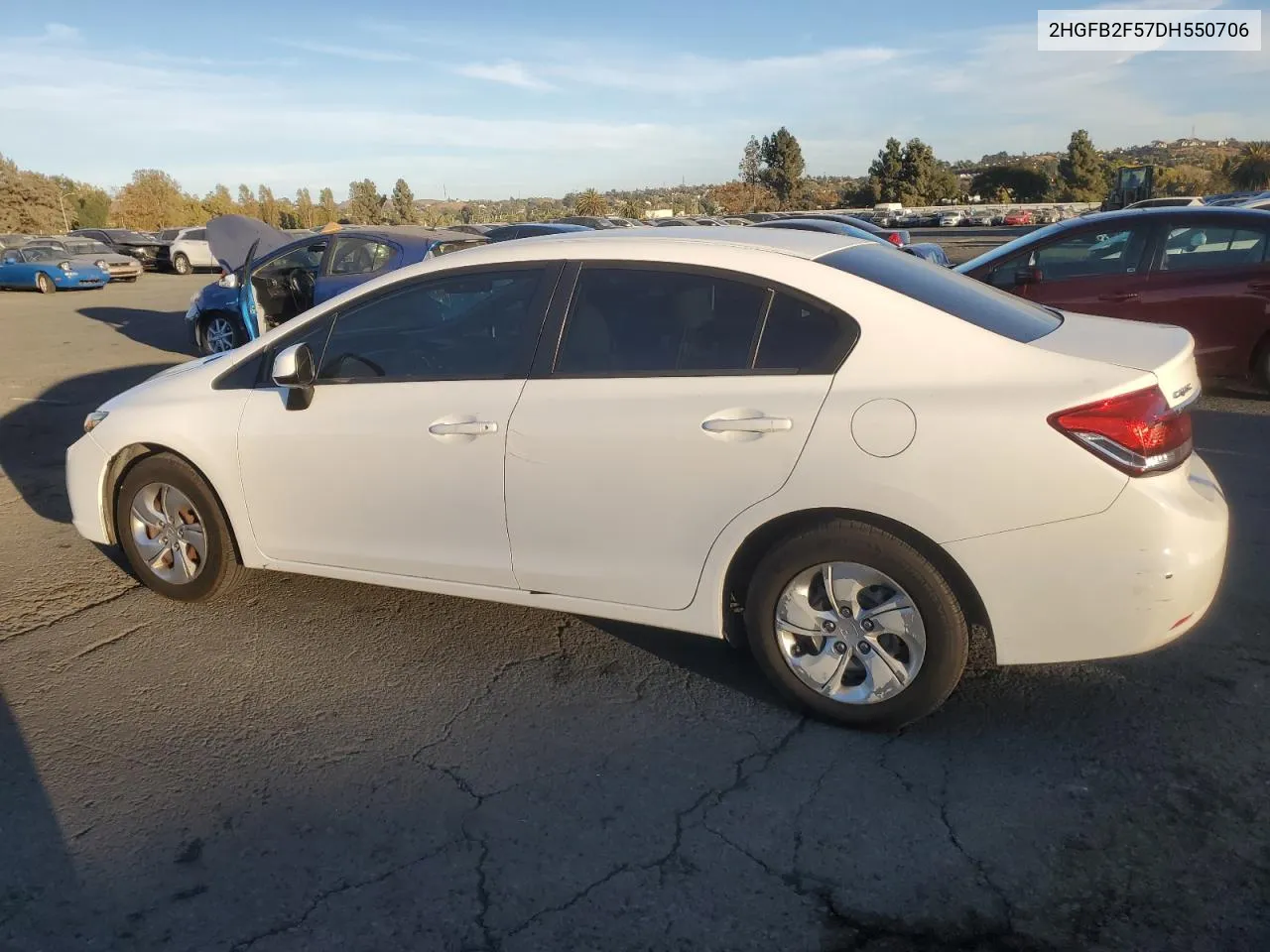 2013 Honda Civic Lx VIN: 2HGFB2F57DH550706 Lot: 75683954