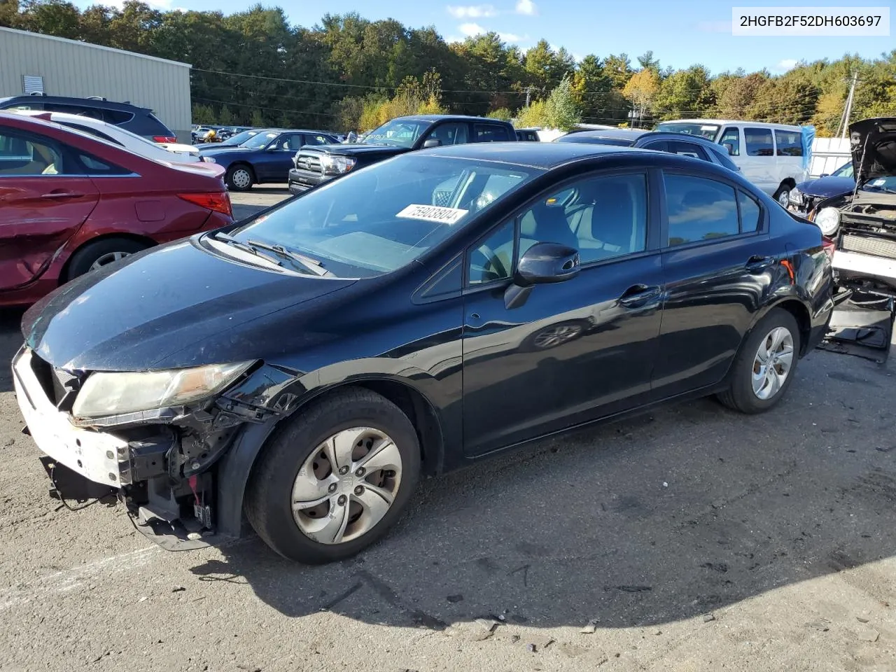 2HGFB2F52DH603697 2013 Honda Civic Lx