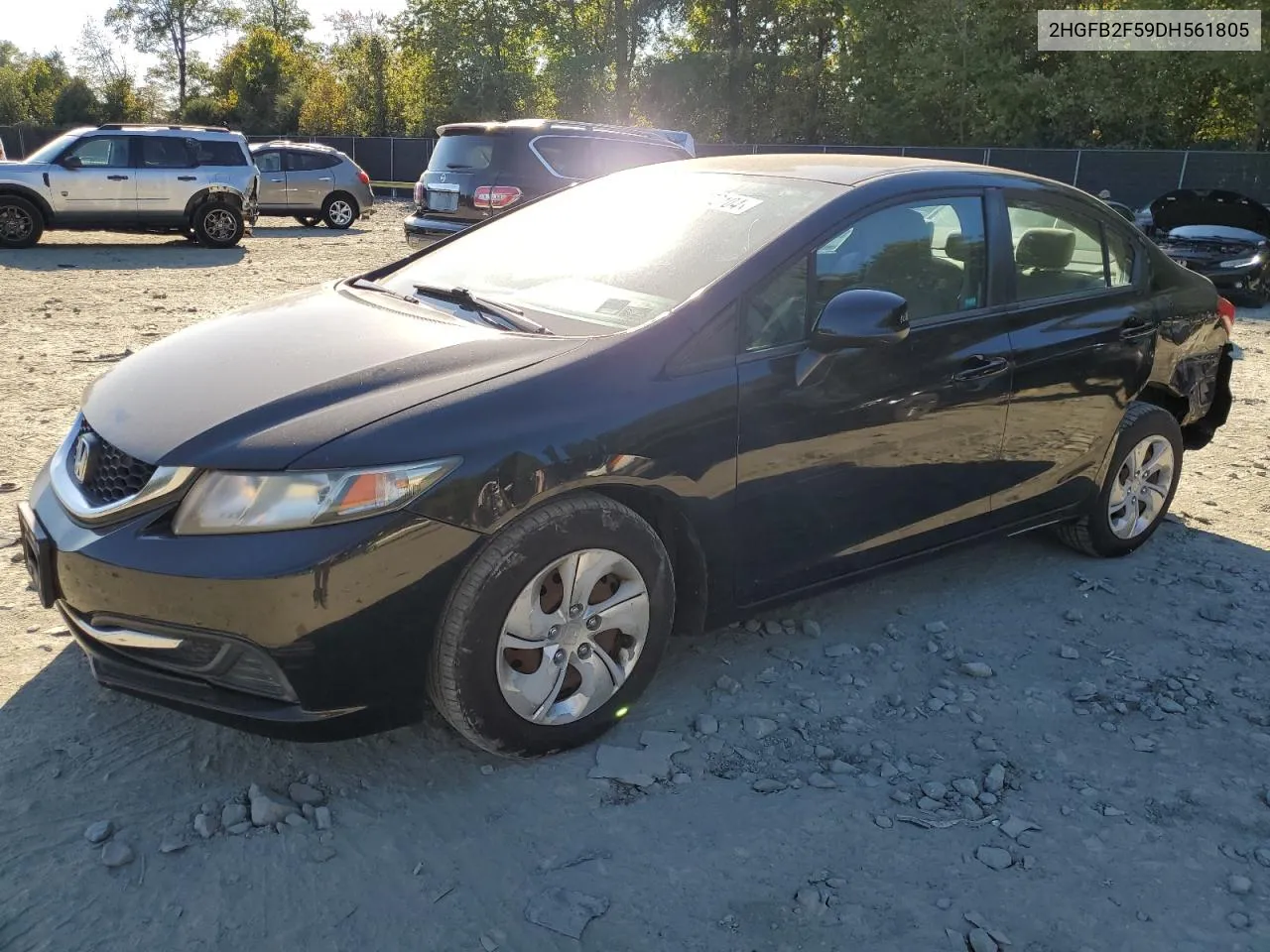 2013 Honda Civic Lx VIN: 2HGFB2F59DH561805 Lot: 76014324